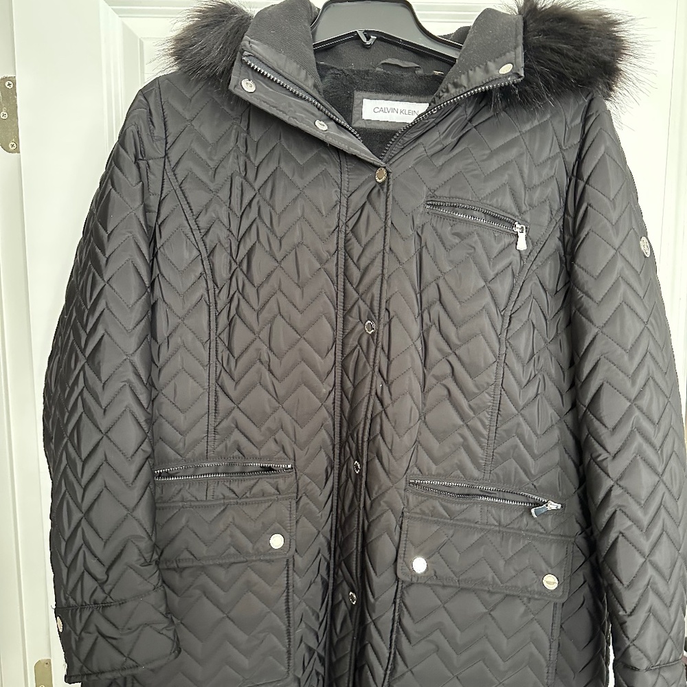 Calvin Klein Quilted Lined Coat